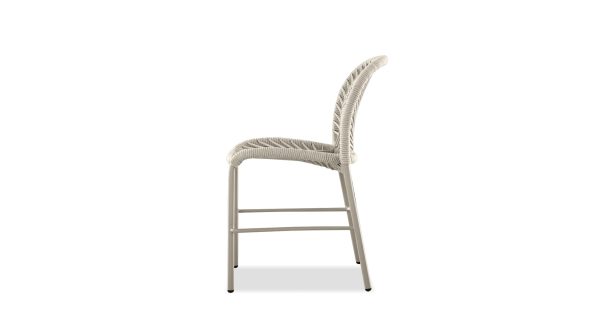KAMARI Taupe Stackable Indoor Outdoor Dining Chairs 2 2