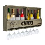 KC Chiefs Reclaimed Wood Bar Shelf