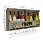 KC Chiefs Reclaimed Wood Bar Shelf