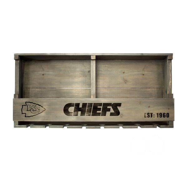 KC Chiefs Reclaimed Wood Bar Shelf 4