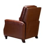 Amil Brown Genuine Leather Mid-Century Modern Nailhead Trim Recliner 9 Amil Brown Genuine Leather Mid-Century Modern Nailhead Trim Recliner
