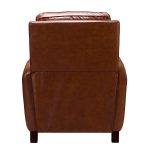 Amil Brown Genuine Leather Mid-Century Modern Nailhead Trim Recliner 10 Amil Brown Genuine Leather Mid-Century Modern Nailhead Trim Recliner