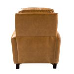 Amil Camel Genuine Leather Mid-Century Modern Nailhead Trim Recliner 9 Amil Camel Genuine Leather Mid-Century Modern Nailhead Trim Recliner