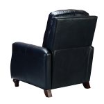 Amil Navy Genuine Leather Mid-Century Modern Nailhead Trim Recliner 9 Amil Navy Genuine Leather Mid-Century Modern Nailhead Trim Recliner