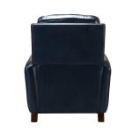 Amil Navy Genuine Leather Mid-Century Modern Nailhead Trim Recliner 10 Amil Navy Genuine Leather Mid-Century Modern Nailhead Trim Recliner