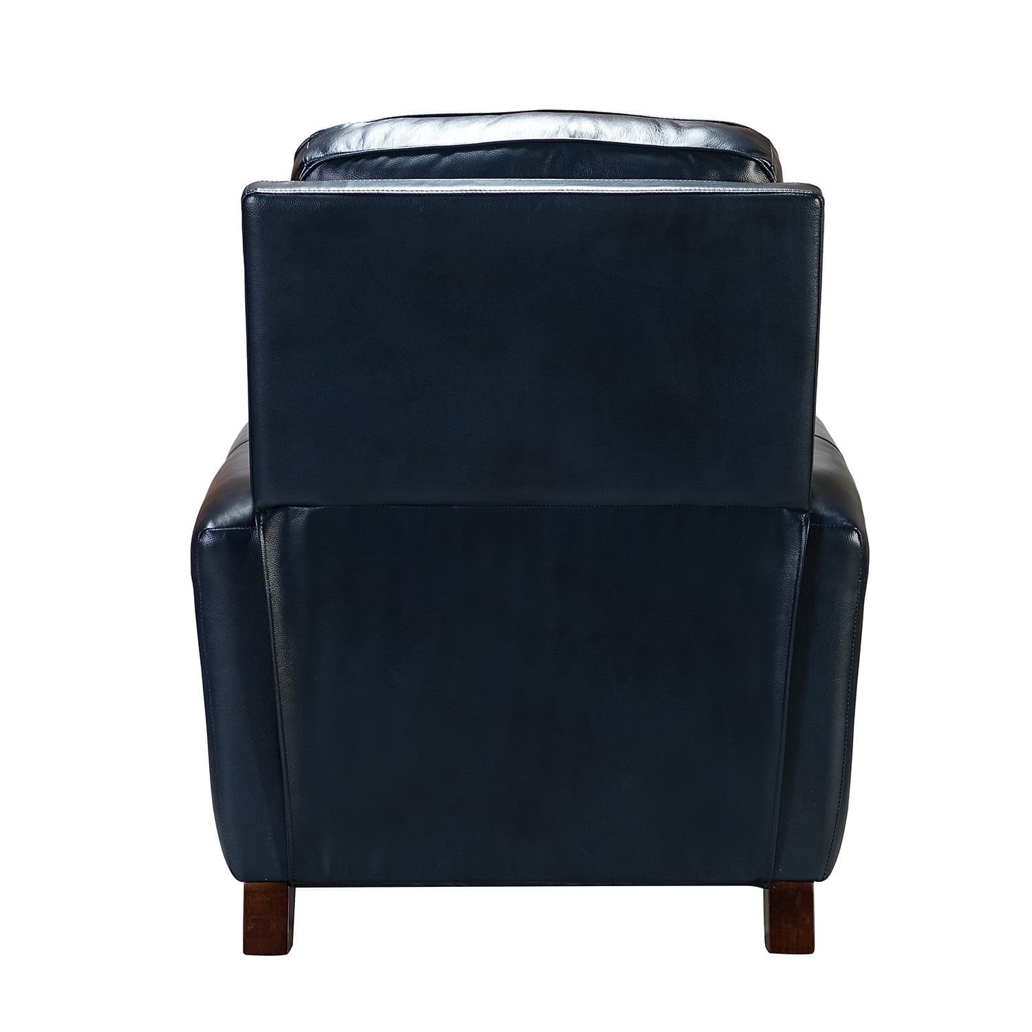 Amil Navy Genuine Leather Mid-Century Modern Nailhead Trim Recliner 5 Amil Navy Genuine Leather Mid-Century Modern Nailhead Trim Recliner - Image 5