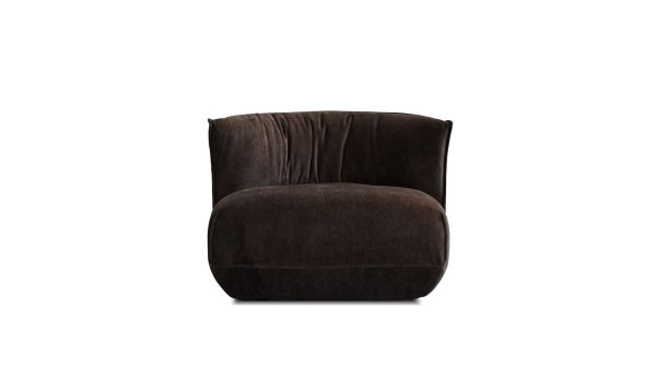 KITSUI Coffee Bean Fabric Unique Modern Lounge Chair 1