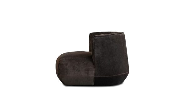 KITSUI Coffee Bean Fabric Unique Modern Lounge Chair 2