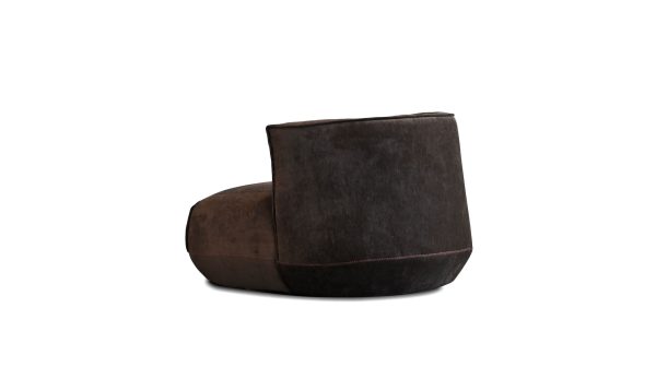 KITSUI Coffee Bean Fabric Unique Modern Lounge Chair 3