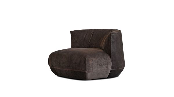 KITSUI Coffee Bean Fabric Unique Modern Lounge Chair
