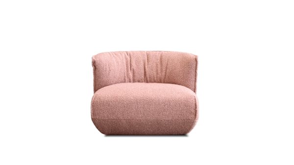 KITSUI Coral Fabric Modern Lounge Chair 1