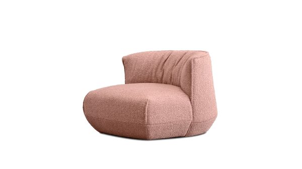 KITSUI Coral Fabric Modern Lounge Chair
