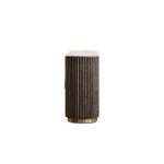 KOII Silver Grey Travertine Ebony Ash 4-Door Sideboard