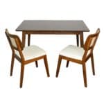 Cream Velvet Dining Chairs Elegant Danish Style (Set of 2) 10 Cream Velvet Dining Chairs Elegant Danish Style (Set of 2)