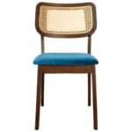 Navy Blue Velvet Danish-Style Dining Chair (Set of 2) 5 Navy Blue Velvet Danish-Style Dining Chair (Set of 2)