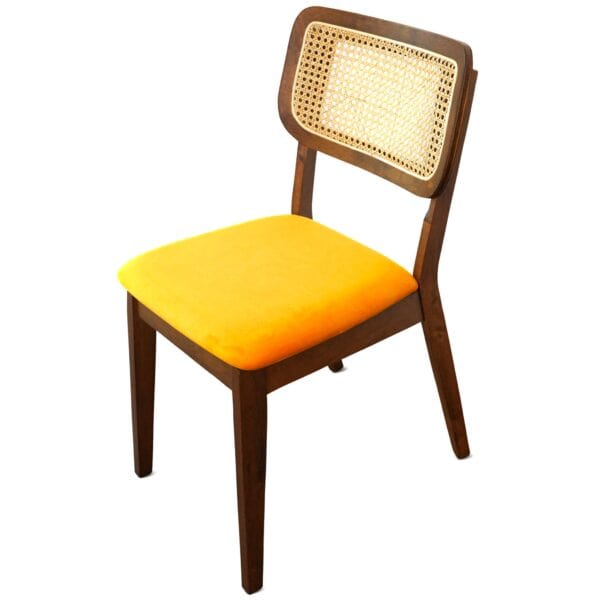 KadenOrangeVelvetDiningChair 2