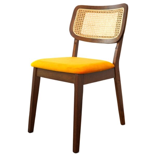KadenOrangeVelvetDiningChair 3
