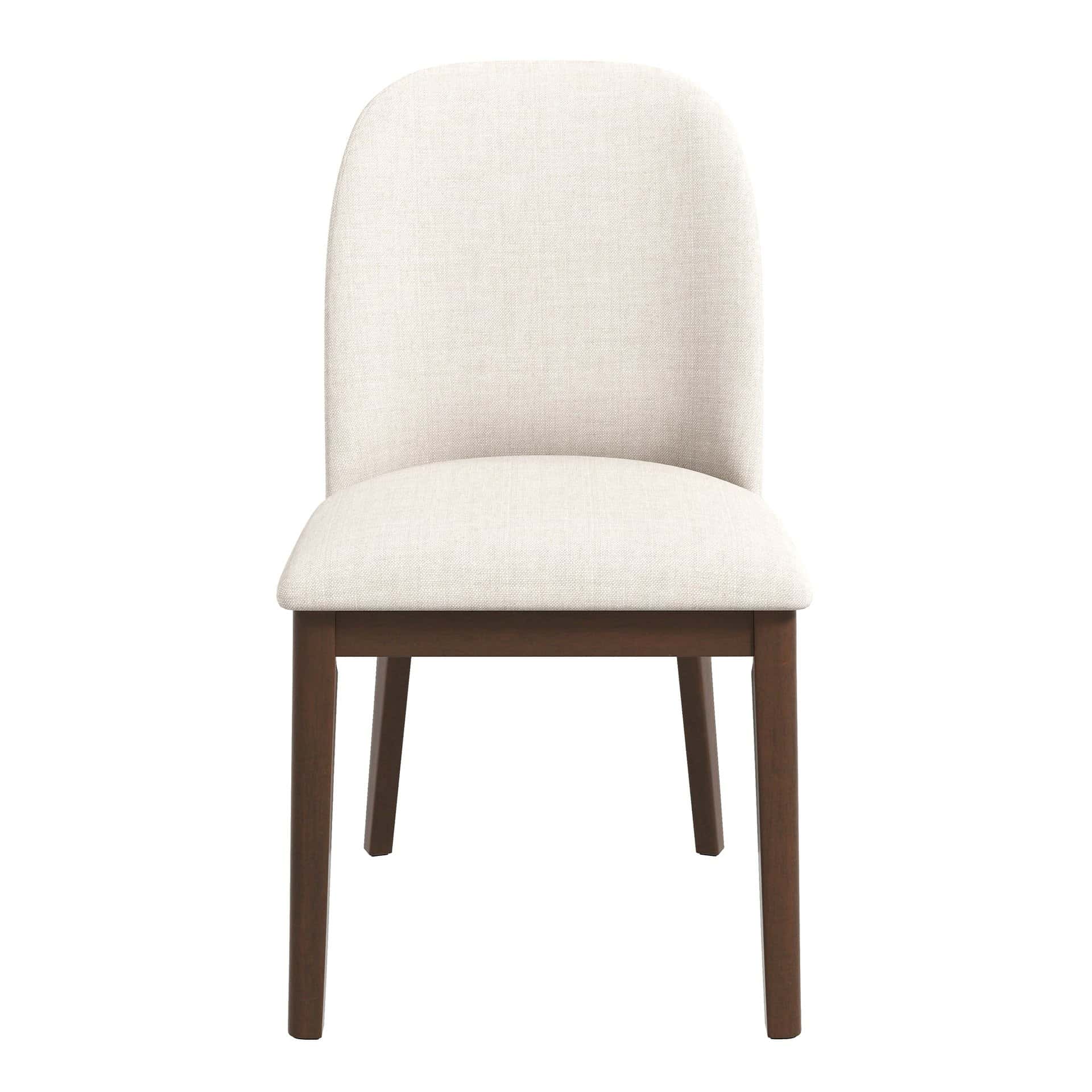 Beige Linen Mid-Century Modern Dining Chairs Solid Wood (Set of 2) 9 Beige Linen Mid-Century Modern Dining Chairs Solid Wood (Set of 2)