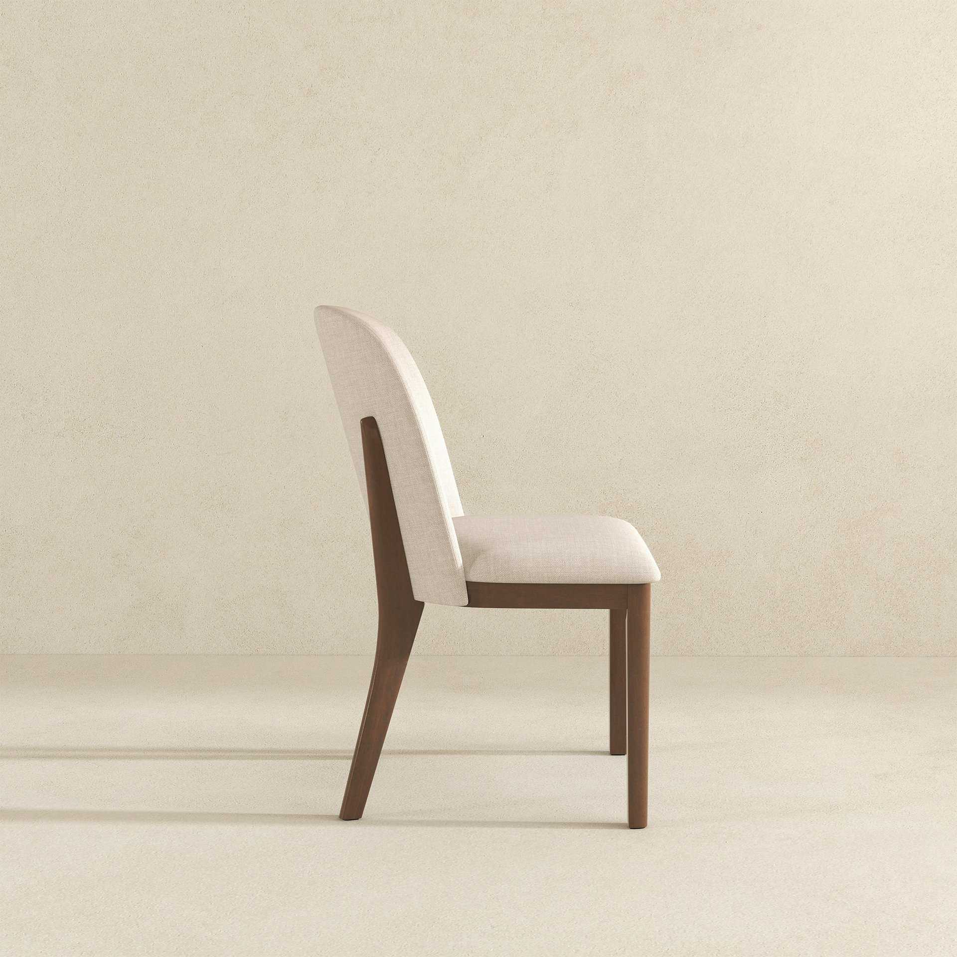 Beige Linen Mid-Century Modern Dining Chairs Solid Wood (Set of 2) 11 Beige Linen Mid-Century Modern Dining Chairs Solid Wood (Set of 2)