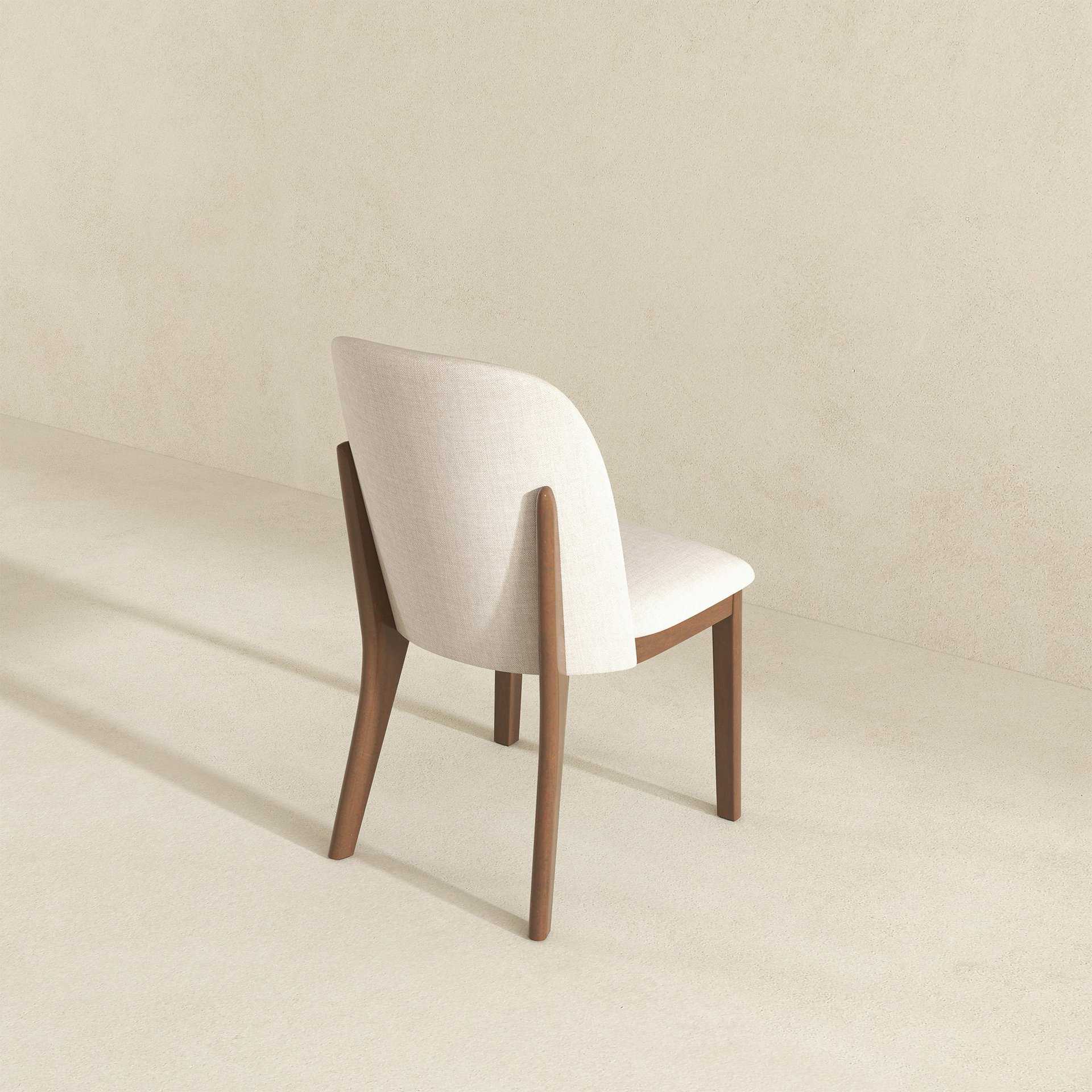 Beige Linen Mid-Century Modern Dining Chairs Solid Wood (Set of 2) 10 Beige Linen Mid-Century Modern Dining Chairs Solid Wood (Set of 2)