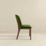 Green Velvet Mid-Century Modern Dining Chairs Solid Wood (Set of 2) 12 Green Velvet Mid-Century Modern Dining Chairs Solid Wood (Set of 2)