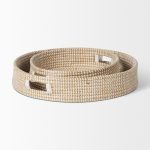 Kalama Set of 2 Large Round Seagrass Trays w/ Handles 13 Kalama Set of 2 Large Round Seagrass Trays w/ Handles