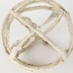 Kali 4.5L x 4.5W x 4.5H Small Beige Decorative Metal and Paper Object