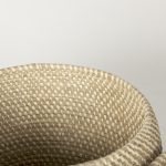 Kalopa Set of 2 Seagrass Floor Baskets w/ Flat Handled Lid