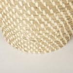 Kalopa Set of 2 Seagrass Floor Baskets w/ Flat Handled Lid