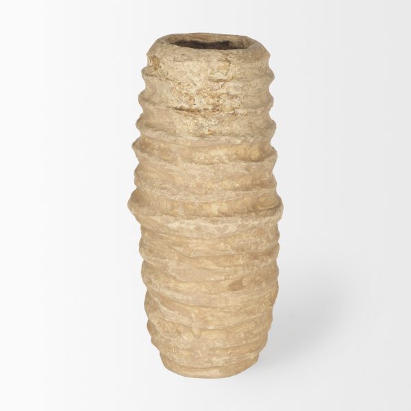 Kamli Small Beige Paper Mache Vase 3