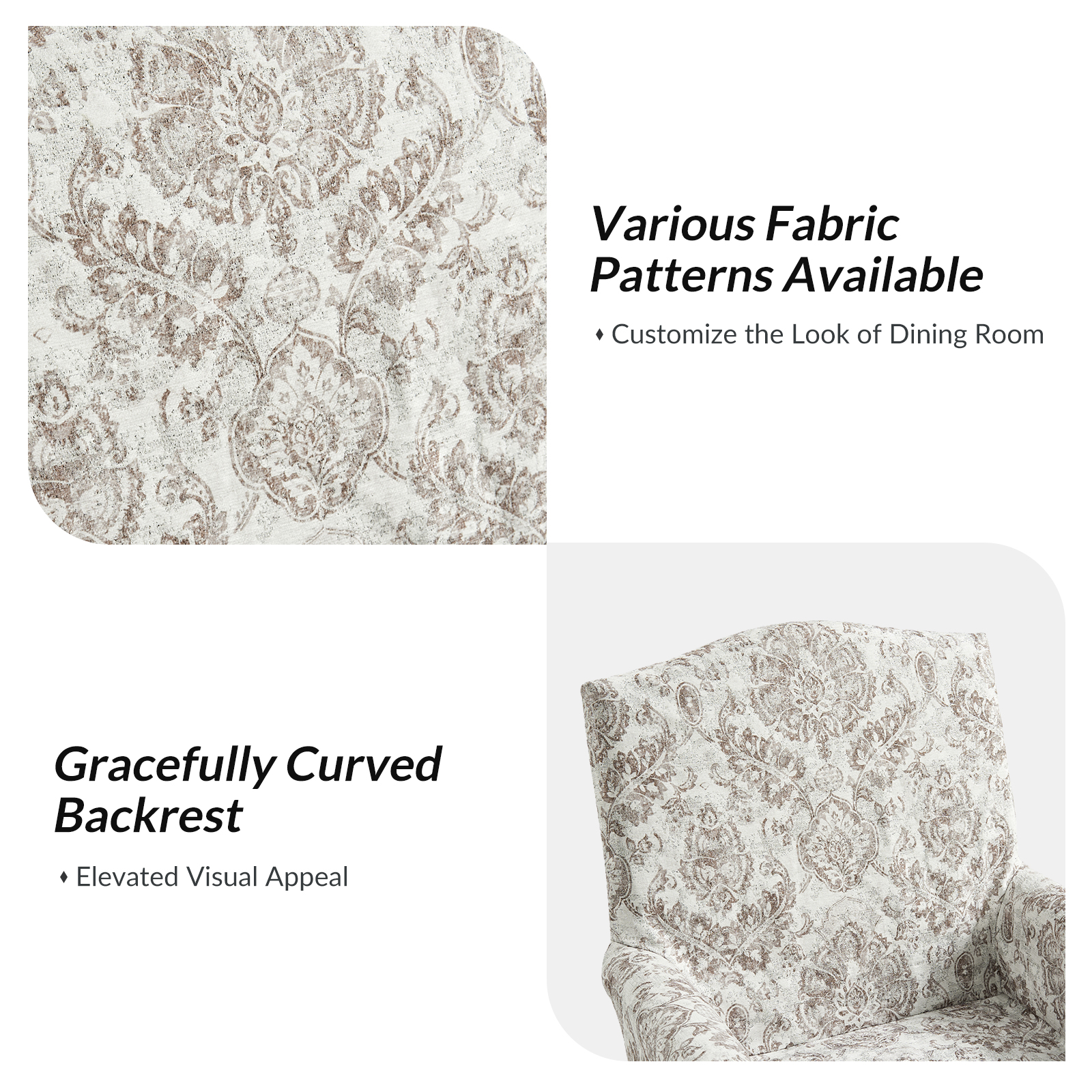 Kanrad Beige Slipcover Roll Arm Dining Chair with Casters 4 Kanrad Beige Slipcover Roll Arm Dining Chair with Casters - Image 4