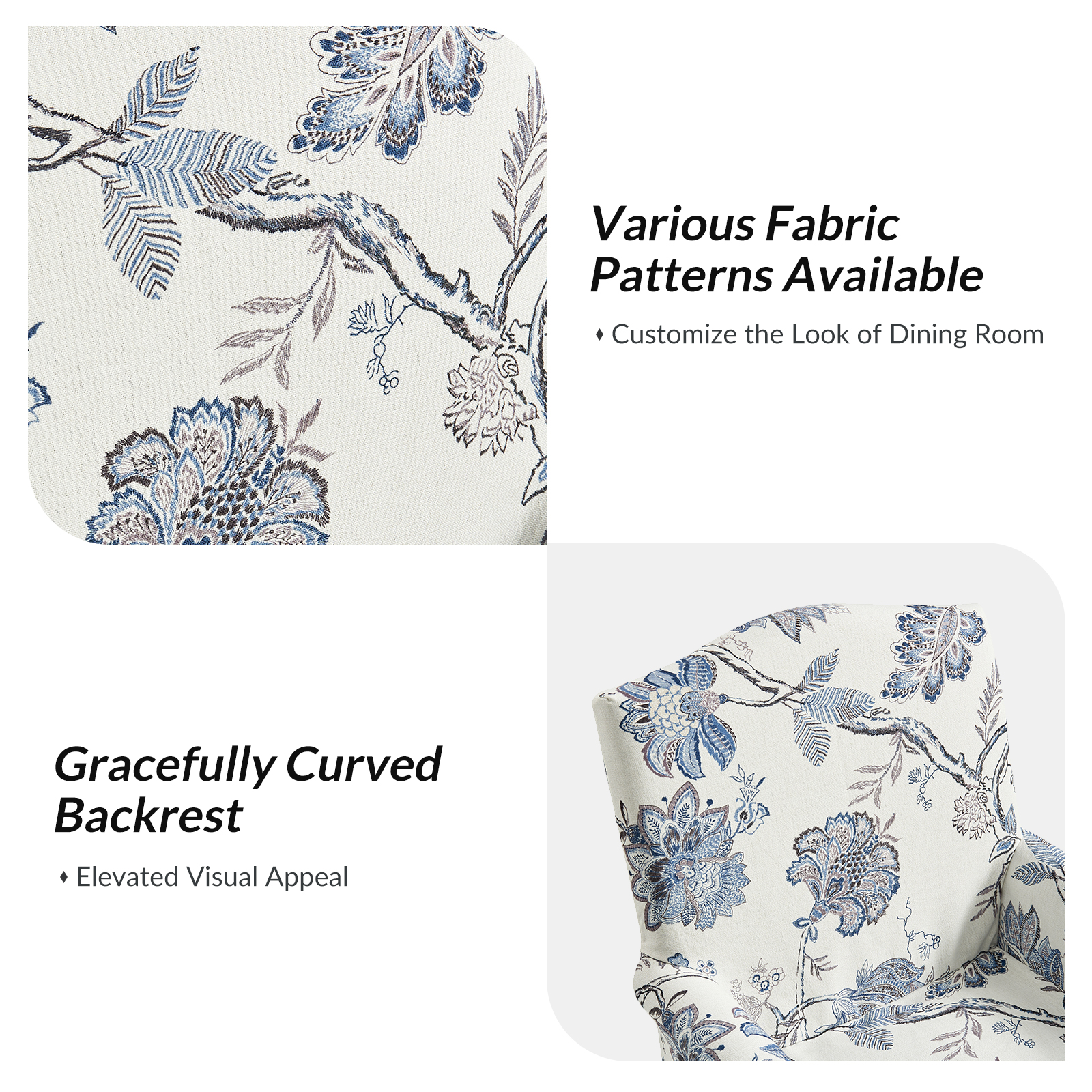 Kanrad Jeacobean Slipcover Roll Arm Caster Dining Chair 4 Kanrad Jeacobean Slipcover Roll Arm Caster Dining Chair - Image 4