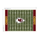 Kansas City Chiefs 6x8 Football Field Area Rug Kansas Collection