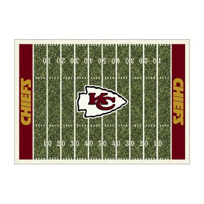 Kansas City Chiefs 6x8 Football Field Area Rug Kansas Collection
