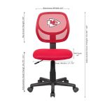 Kansas City Chiefs Armless Mesh Task Chair