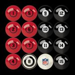 Kansas City Chiefs Billiard Ball Set With Numbers