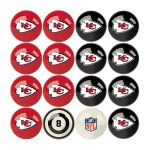 Kansas City Chiefs Billiard Ball Set With Numbers