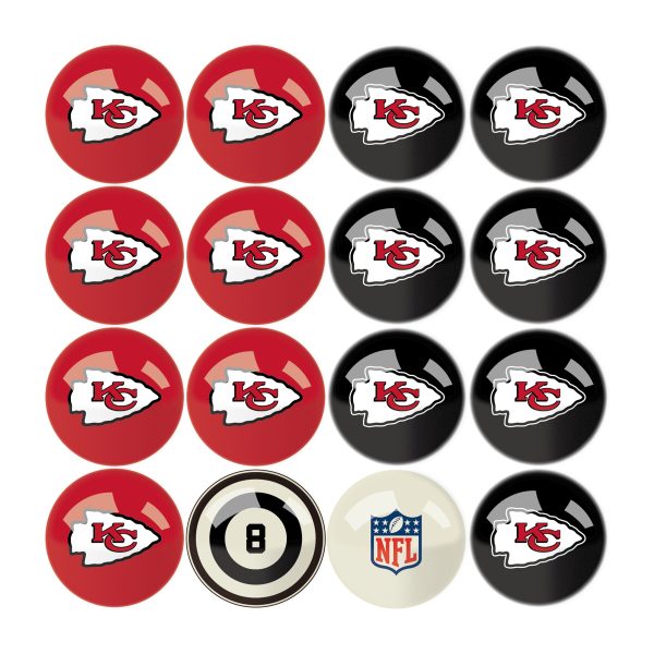 Kansas City Chiefs Billiard Ball Set With Numbers 3