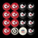 Kansas City Chiefs Billiard Ball Set With Numbers