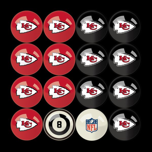Kansas City Chiefs Billiard Ball Set With Numbers 5