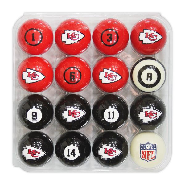 Kansas City Chiefs Billiard Ball Set With Numbers 6