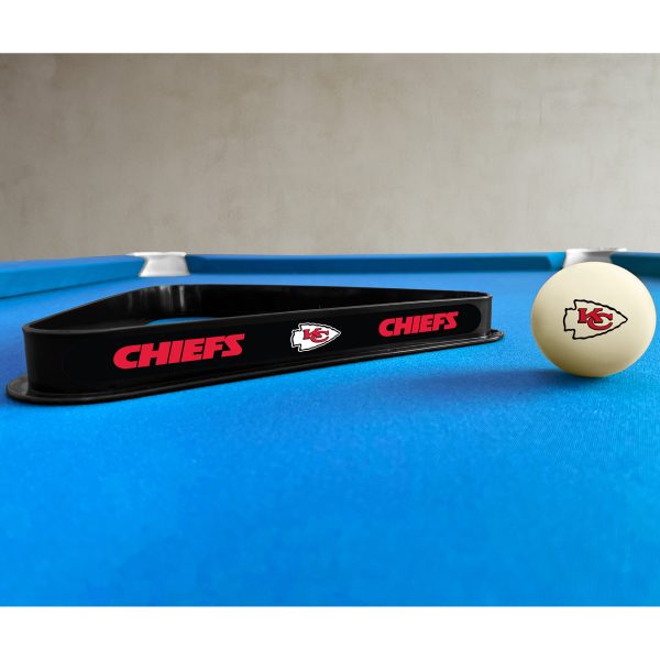 Kansas City Chiefs Billiard Cue Ball and Triangle Set 1