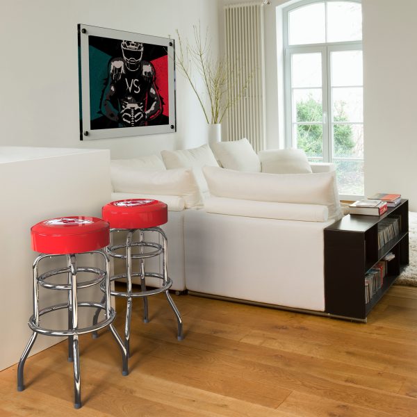 Kansas City Chiefs Chrome Bar Stool American Crafted 1