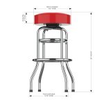 Kansas City Chiefs Chrome Bar Stool American Crafted 8 Kansas City Chiefs Chrome Bar Stool American Crafted