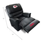 Kansas City Chiefs Embroidered Faux Leather Rocker Recliner