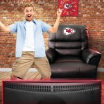 Kansas City Chiefs Embroidered Faux Leather Rocker Recliner