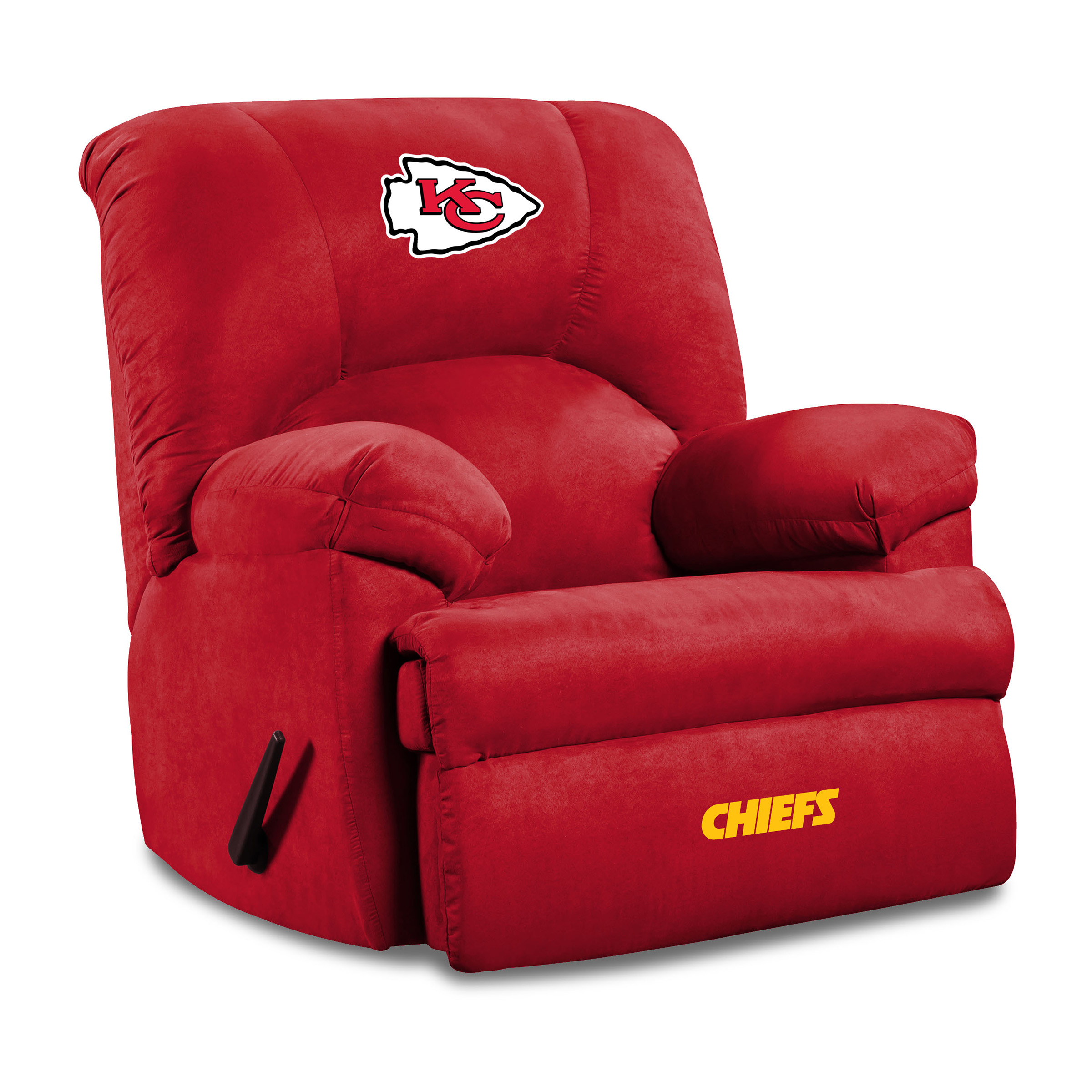 Kansas City Chiefs Embroidered Microfiber Rocker Recliner Made in USA 2 Kansas City Chiefs Embroidered Microfiber Rocker Recliner Made in USA - Image 2