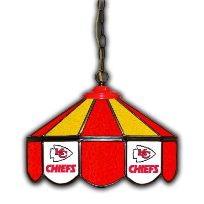 Kansas City Chiefs Handcrafted Stained Glass Pub Light 14 inch