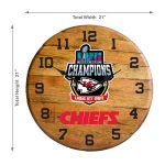 Kansas City Chiefs Oak Barrel Clock Kansas Collection