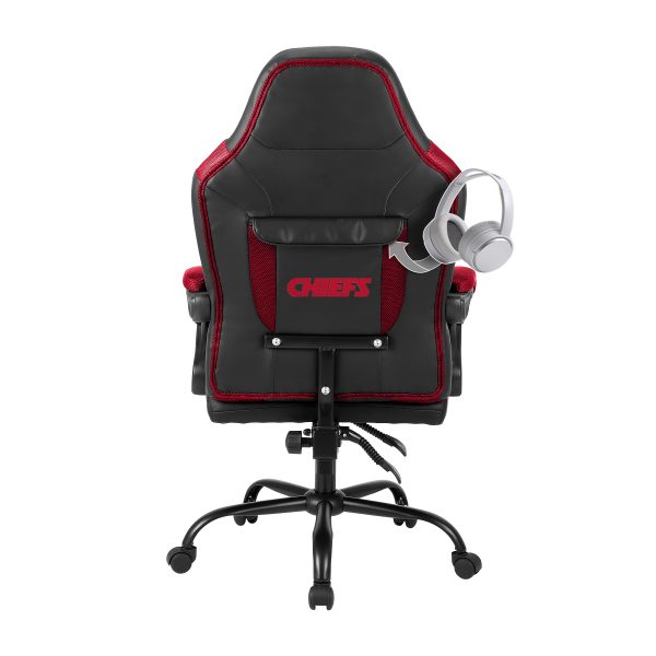 Kansas City Chiefs Oversized Gaming Office Chair with Storage Pouch 2